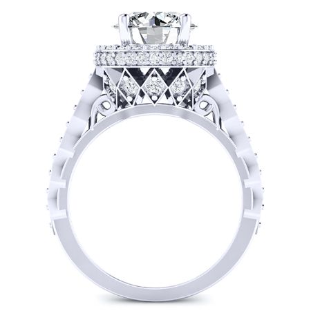 Rosanna Round Moissanite Bridal Set whitegold