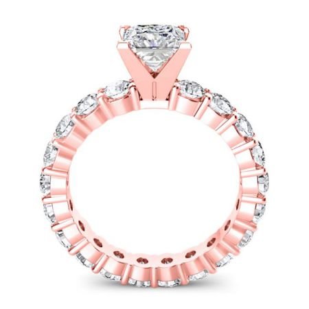 Rose Princess Moissanite Bridal Set rosegold