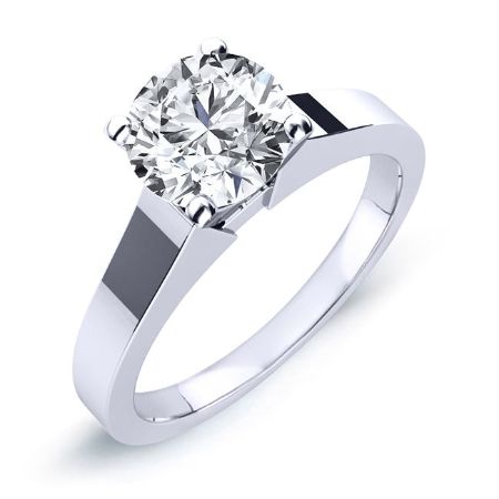 Rosemary Round Moissanite Bridal Set whitegold