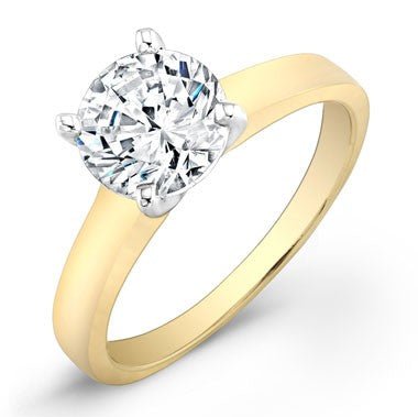 Rosemary Round Moissanite Bridal Set yellowgold