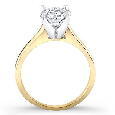 Rosemary Round Moissanite Engagement Ring yellowgold