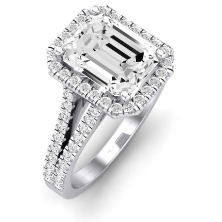 Silene Emerald Moissanite Bridal Set whitegold