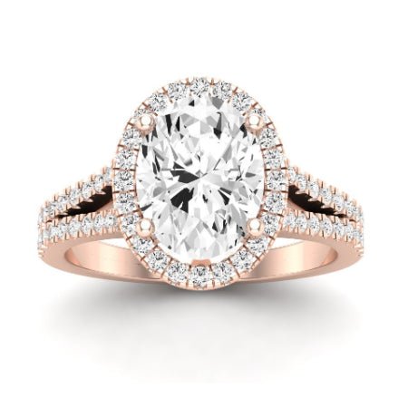 Silene Oval Moissanite Engagement Ring rosegold