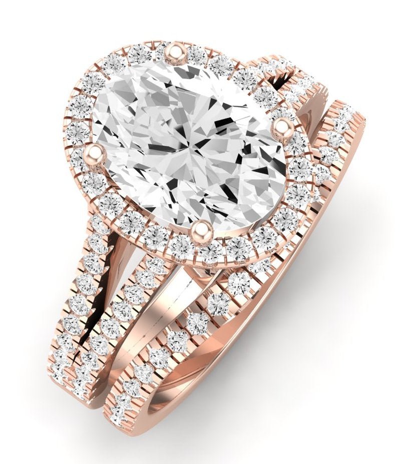 Silene Oval Moissanite Engagement Ring rosegold