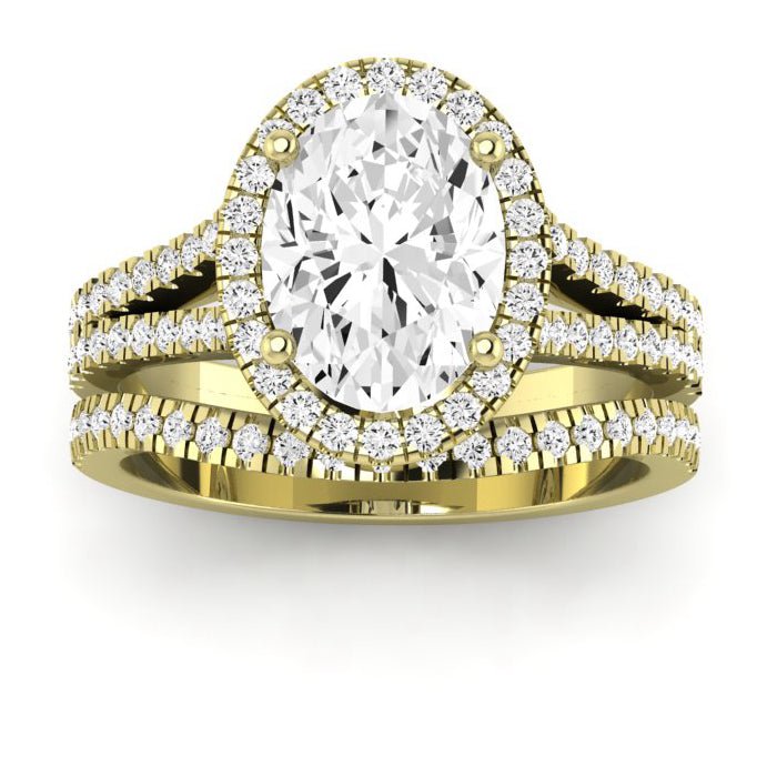 Silene Oval Moissanite Engagement Ring yellowgold