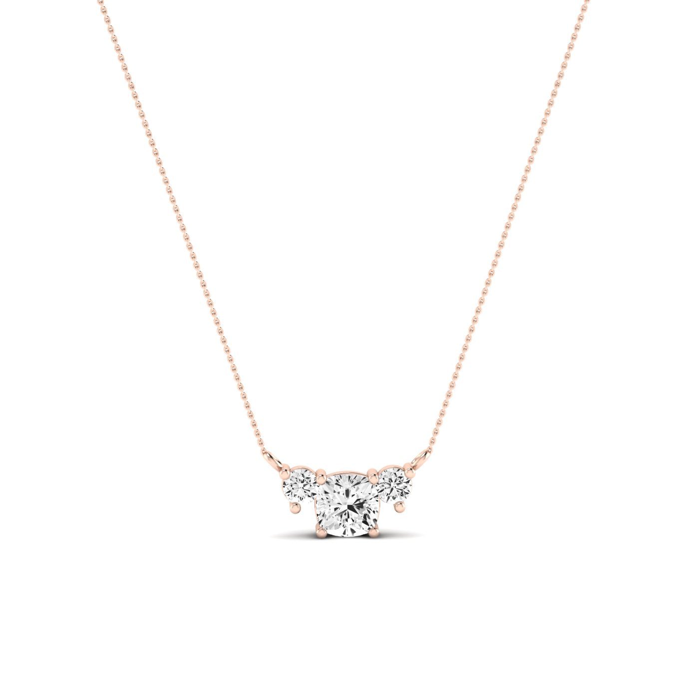 Sky Round Cut Diamond Halo Necklace