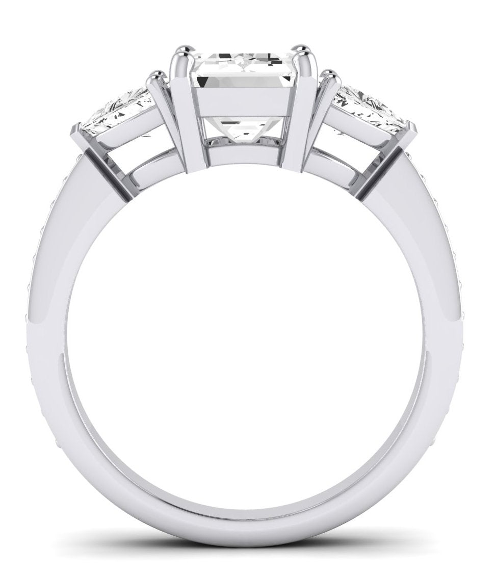 Snowdonia Emerald Diamond Engagement Ring (Lab Grown Igi Cert) whitegold