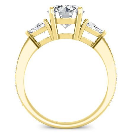 Snowdonia Round Moissanite Bridal Set yellowgold