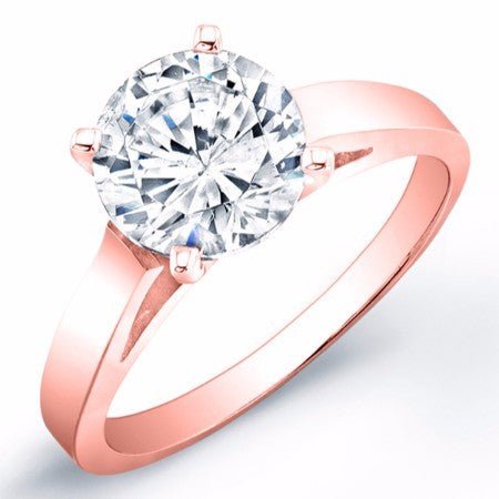 Snowdrop Round Moissanite Bridal Set rosegold
