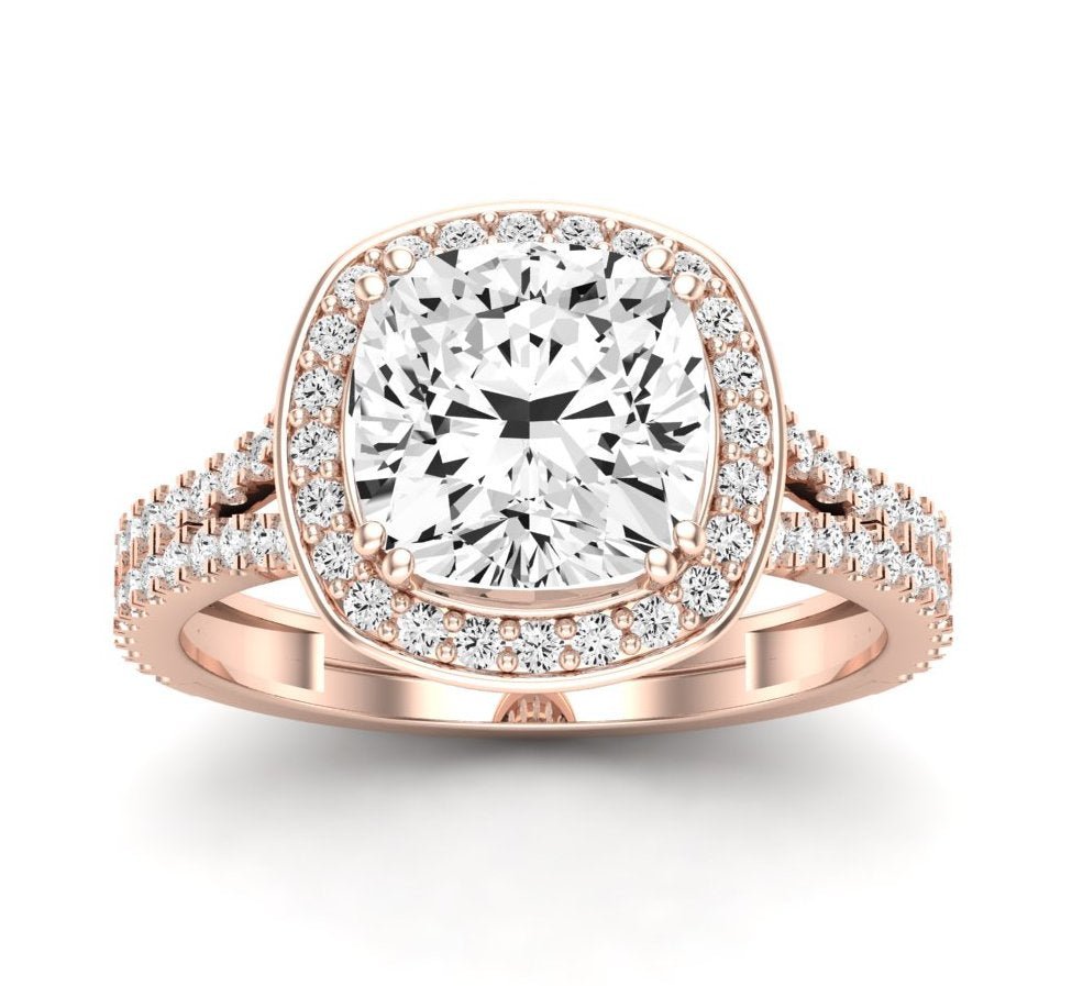 Tea Rose - GIA Natural Cushion Diamond Engagement Ring
