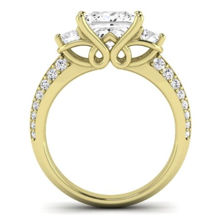 Thistle Diamond Matching Band Only (does Not Include Engagement Ring) For Ring With Princess Center yellowgold