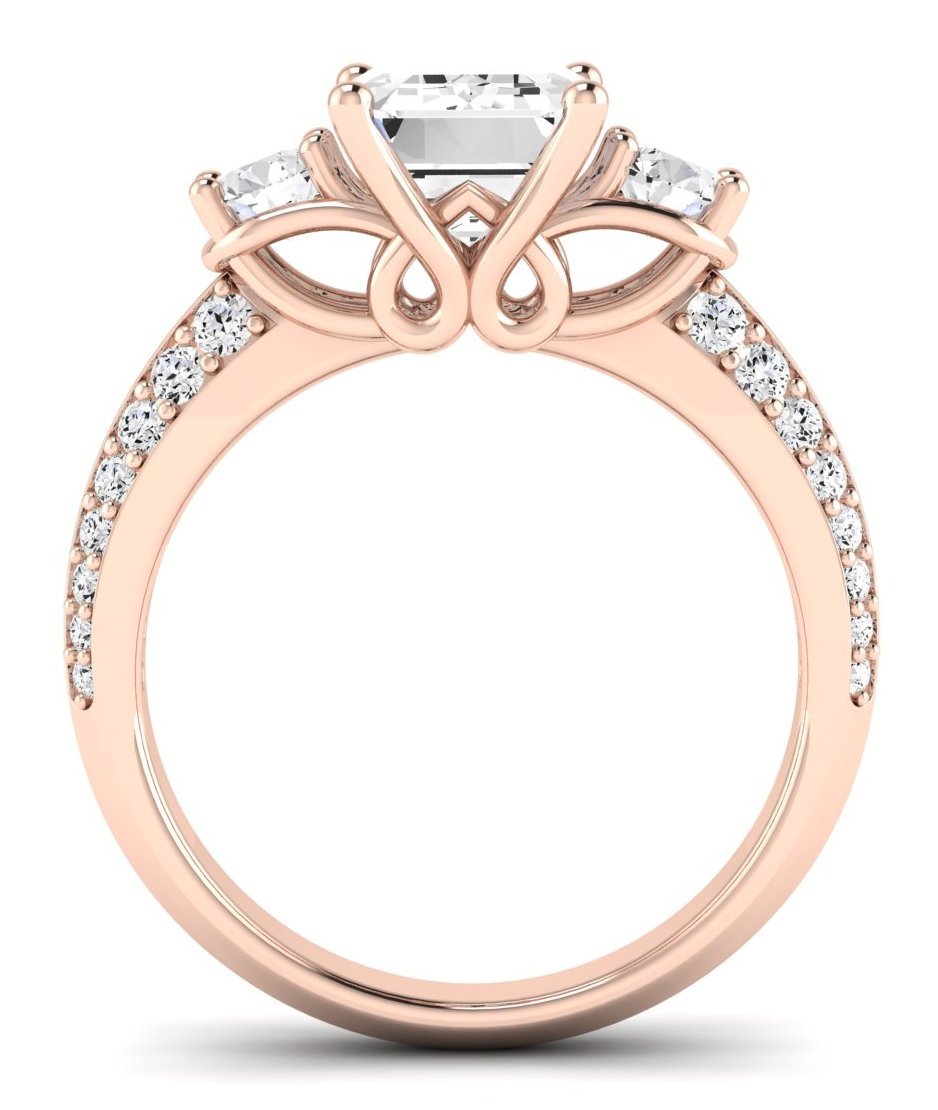 Thistle Emerald Diamond Bridal Set (Lab Grown Igi Cert) rosegold