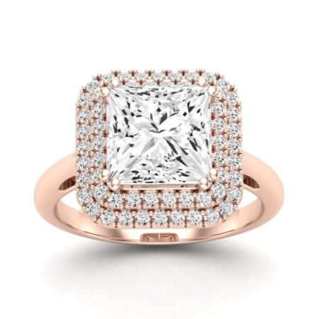 Tulip Diamond Matching Band Only (does Not Include Engagement Ring) For Ring With Princess Center rosegold