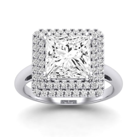 Tulip Diamond Matching Band Only (does Not Include Engagement Ring) For Ring With Princess Center whitegold