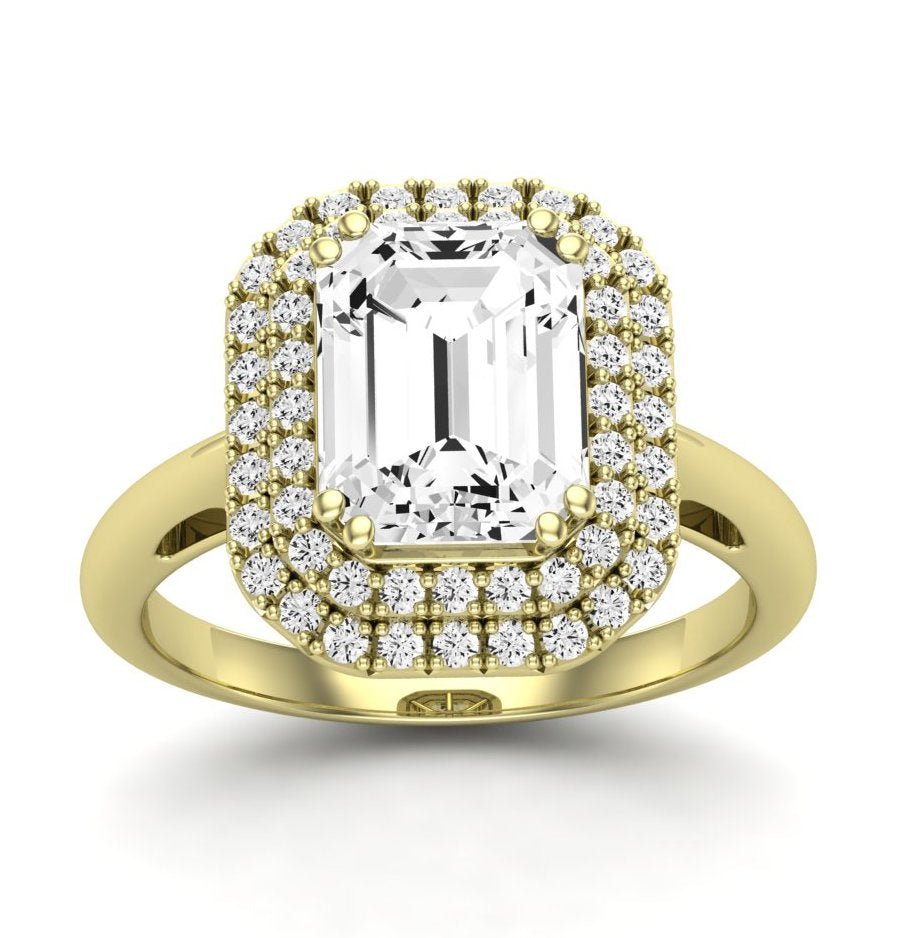 Tulip - GIA Natural Emerald Diamond Engagement Ring