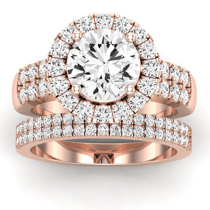 Velvet Diamond Matching Band Only (does Not Include Engagement Ring) For Ring With Round Center rosegold