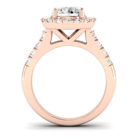 Velvet Diamond Matching Band Only (does Not Include Engagement Ring) For Ring With Round Center rosegold