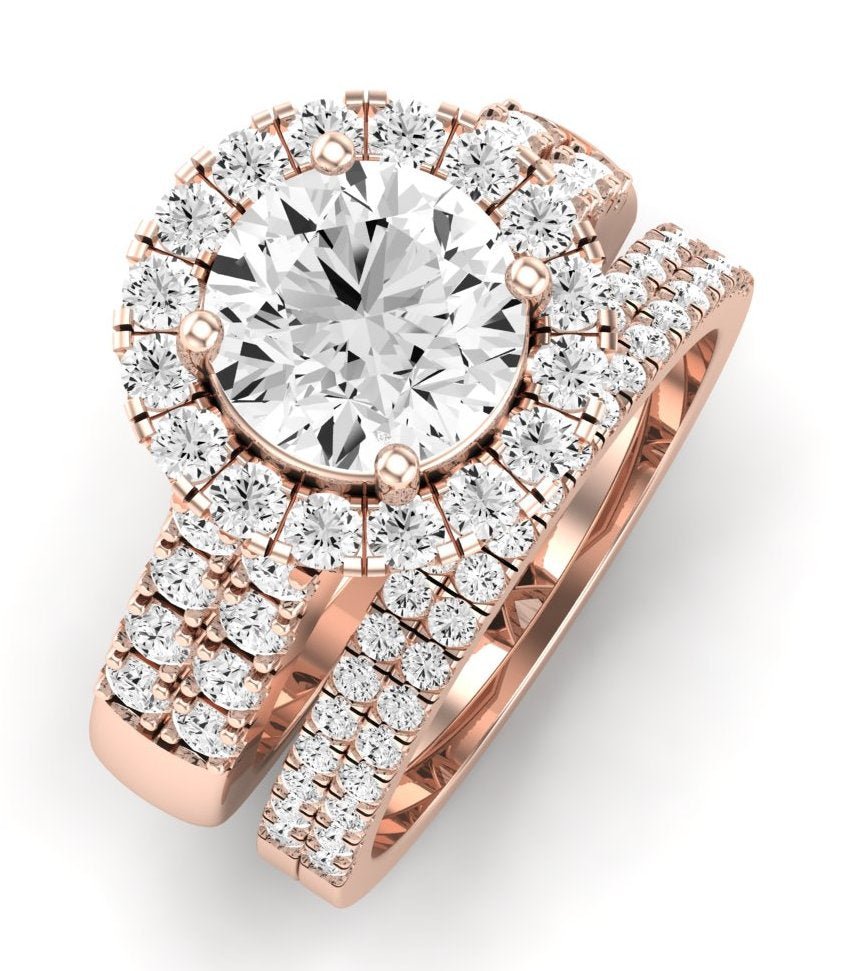 Velvet Diamond Matching Band Only (does Not Include Engagement Ring) For Ring With Round Center rosegold