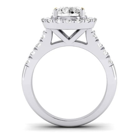 Velvet Diamond Matching Band Only (does Not Include Engagement Ring) For Ring With Round Center whitegold