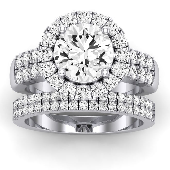 Velvet Diamond Matching Band Only (does Not Include Engagement Ring) For Ring With Round Center whitegold