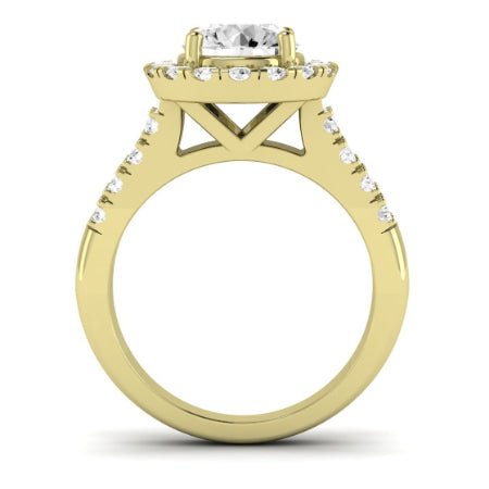 Velvet Diamond Matching Band Only (does Not Include Engagement Ring) For Ring With Round Center yellowgold