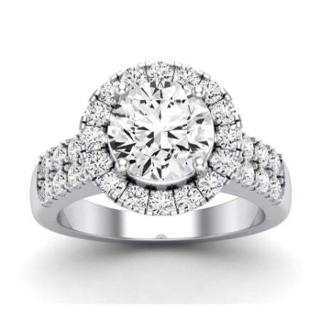 Velvet Diamond Matching Band Only (does Not Include Engagement Ring) For Ring With Round Center whitegold