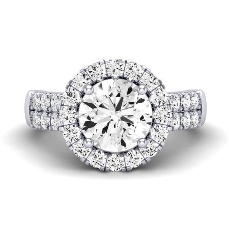 Velvet Diamond Matching Band Only (does Not Include Engagement Ring) For Ring With Round Center whitegold