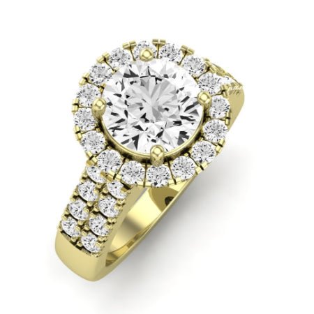 Velvet Diamond Matching Band Only (does Not Include Engagement Ring) For Ring With Round Center yellowgold