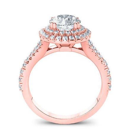 Viola Round Moissanite Bridal Set rosegold