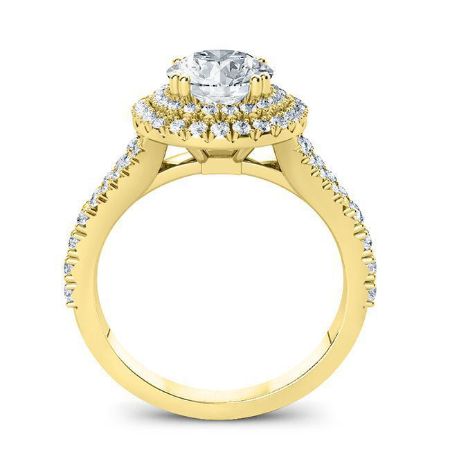 Viola Round Moissanite Bridal Set yellowgold