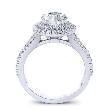 Viola Round Moissanite Bridal Set whitegold