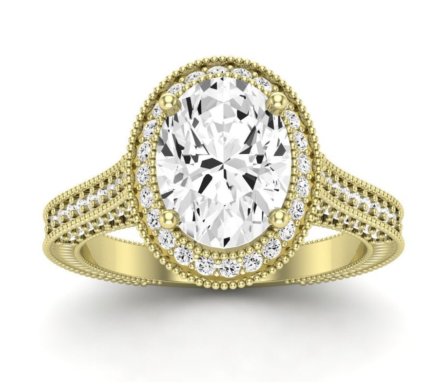 Wallflower - GIA Natural Oval Diamond Engagement Ring