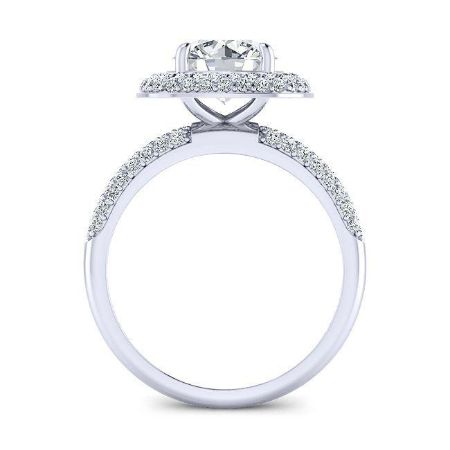 Winterberry Round Moissanite Bridal Set whitegold