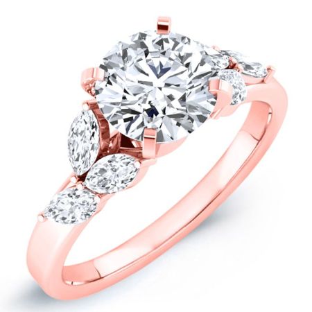 Wisteria Round Moissanite Bridal Set rosegold