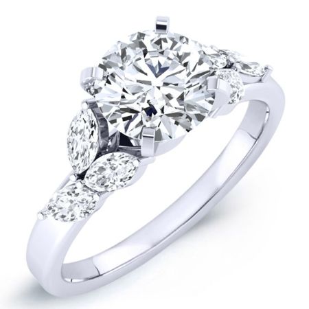 Wisteria Round Moissanite Bridal Set whitegold