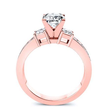 Yellowbell Cushion Moissanite Bridal Set rosegold