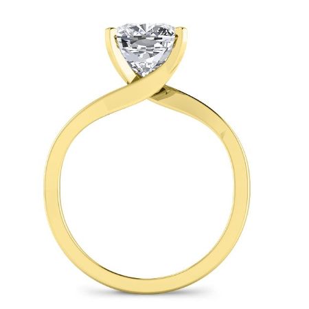 Zinnia Cushion Moissanite Bridal Set yellowgold