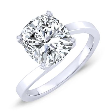 Zinnia Cushion Moissanite Bridal Set whitegold