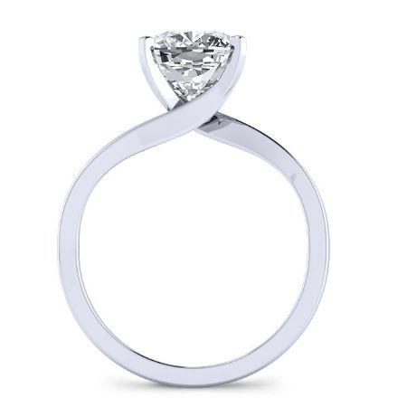 Zinnia Cushion Moissanite Bridal Set whitegold