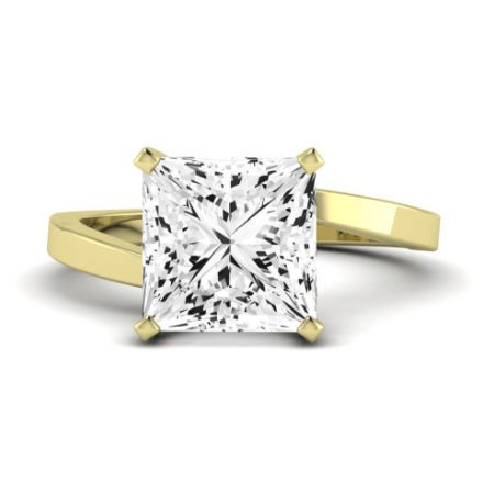 Zinnia Princess Moissanite Bridal Set yellowgold