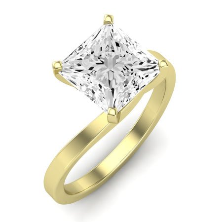 Zinnia Princess Moissanite Bridal Set yellowgold