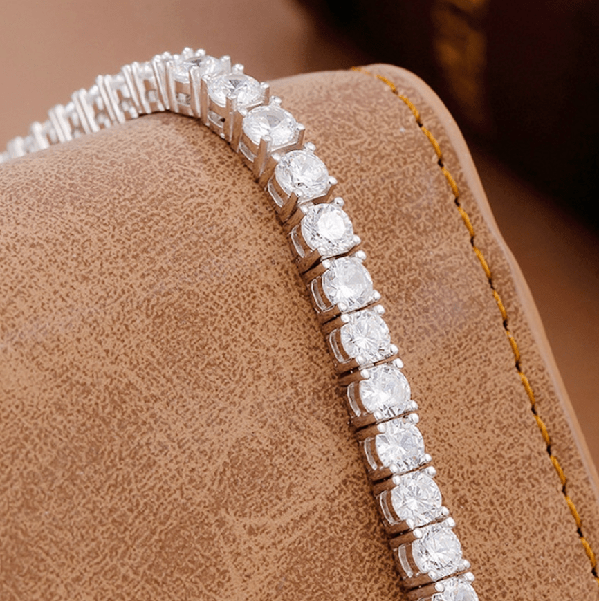 11CT TCW Round Lab Diamond 4 Prong Tennis Bracelet - BeverlyDiamonds