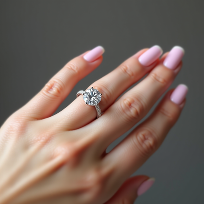 Daily Deal: 3.4ct TCW Round Moissanite Engagement Ring VVS2 EF