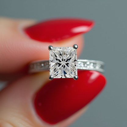 Daily Deal: 2.31ct TCW Princess Lab Diamond Engagement Ring VS2 F