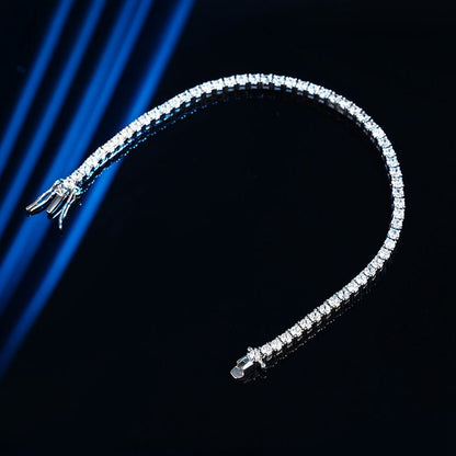 3CT TCW Round Lab Diamond Tennis Bracelet(White Gold)