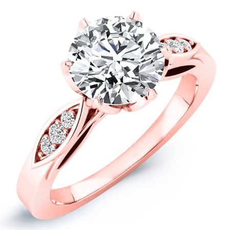 Pieris Round Moissanite Bridal Set rosegold