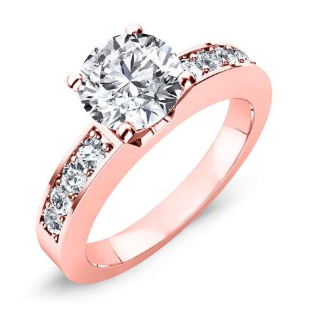 Eliza Diamond Matching Band Only (engagement Ring Not Included) For Ring With Round Center rosegold