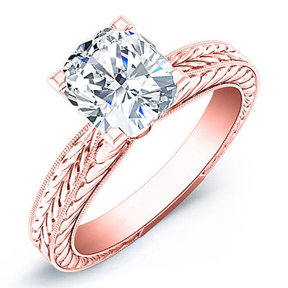 Azalea Cushion Moissanite Bridal Set rosegold