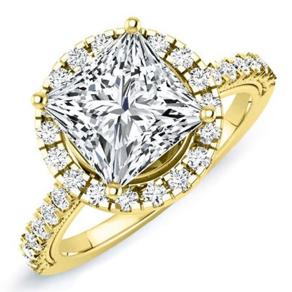 Florizel Princess Moissanite Bridal Set yellowgold