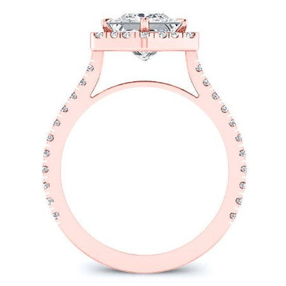 Cypress Princess Moissanite Engagement Ring rosegold